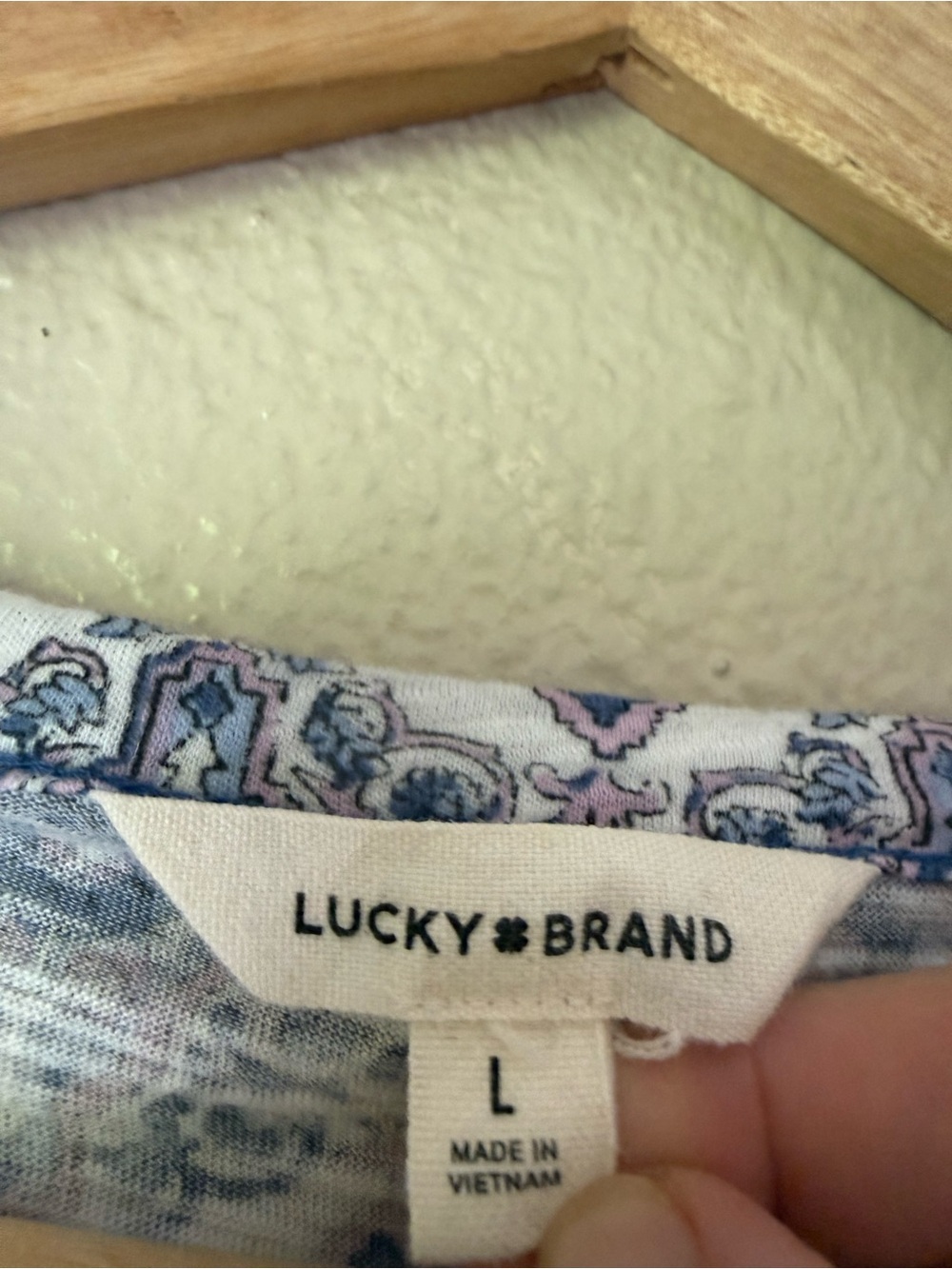 ❇️Lucky Brand Blue Floral Button-Front Peasant Top 2 for $22❇️ - Picture 2 of 6